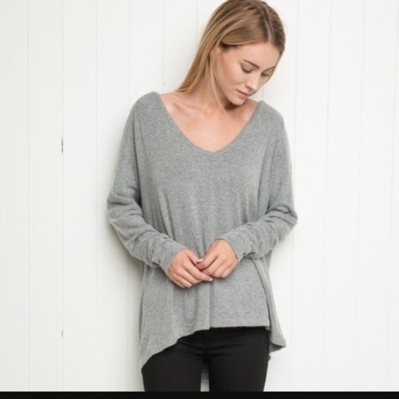 Brandy Melville Sweaters - Brandy Melville oversized V Neck Sweater One Size